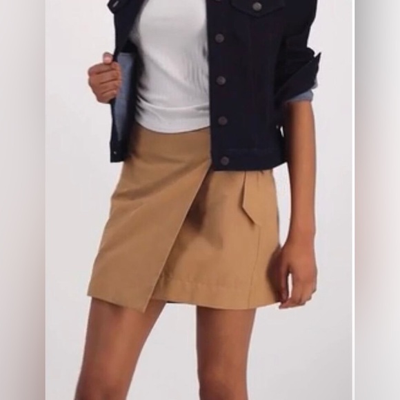 Calvin Klein High Waist Twill Wrap Skirt L NWT - Picture 3 of 3